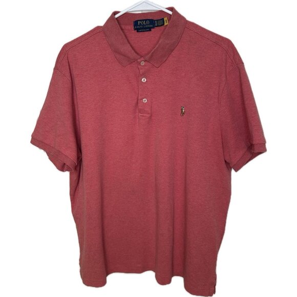 Polo Ralph Lauren Custom Slim Fit Pink Polo Shirt Men’s XL TG - Picture 1 of 4